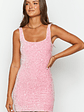 Charming Pink Sequin Mini Dress - thumbnail 2