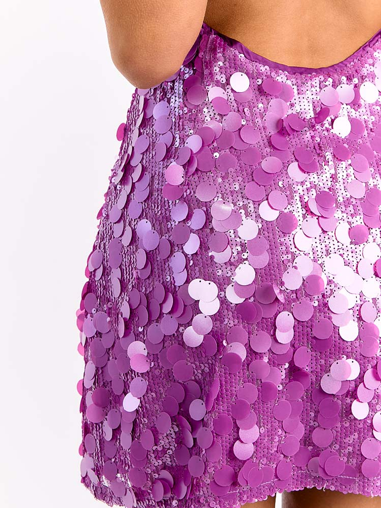 Cyrus Purple Sequin Mini Dress 6
