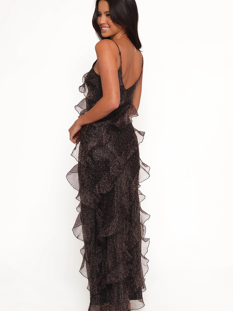 Ciao Ruffles Maxi Dress - Black Leopard 5