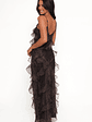 Ciao Ruffles Maxi Dress - Black Leopard - thumbnail 5