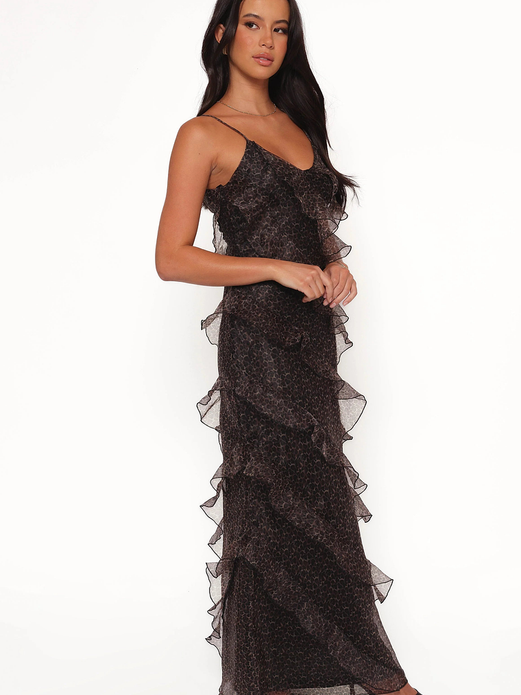 Ciao Ruffles Maxi Dress - Black Leopard 6