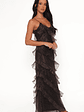 Ciao Ruffles Maxi Dress - Black Leopard - thumbnail 6