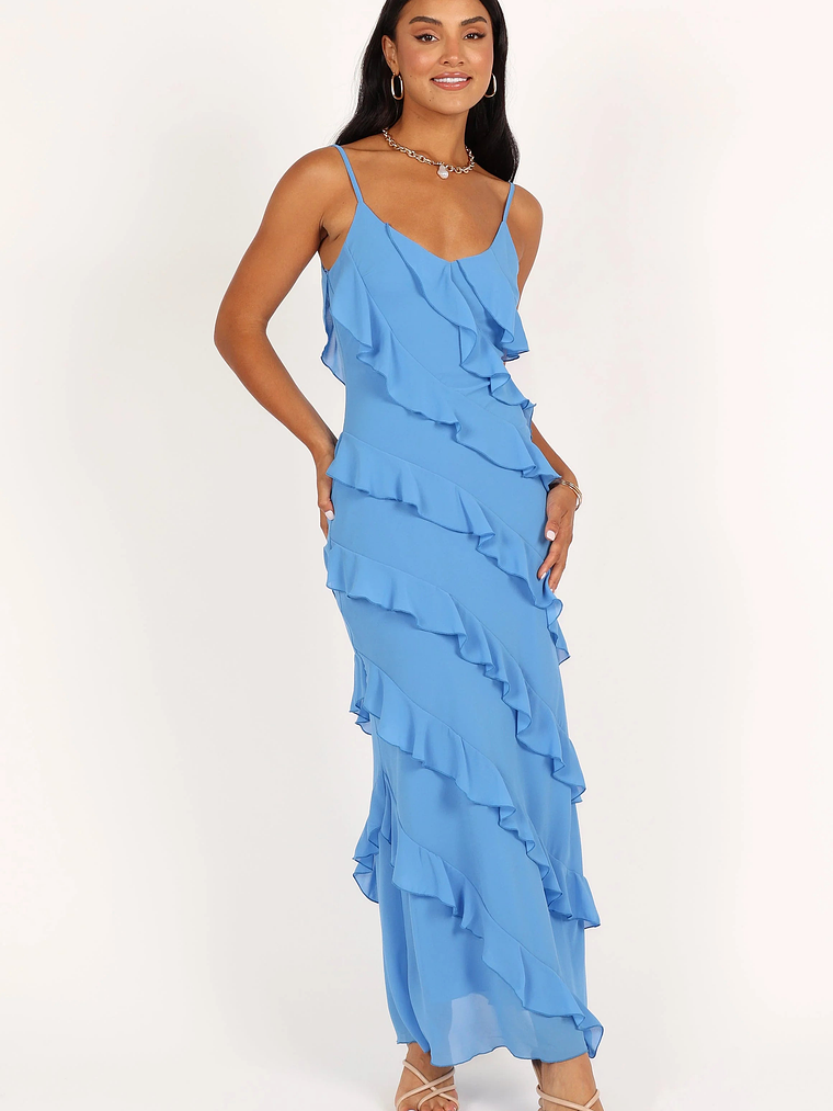 Ciao Ruffles Maxi Dress - Blue 3