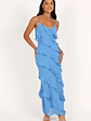 Ciao Ruffles Maxi Dress - Blue - thumbnail 3