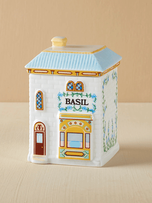 CS Lenox Spice Village Basil Spice Jar