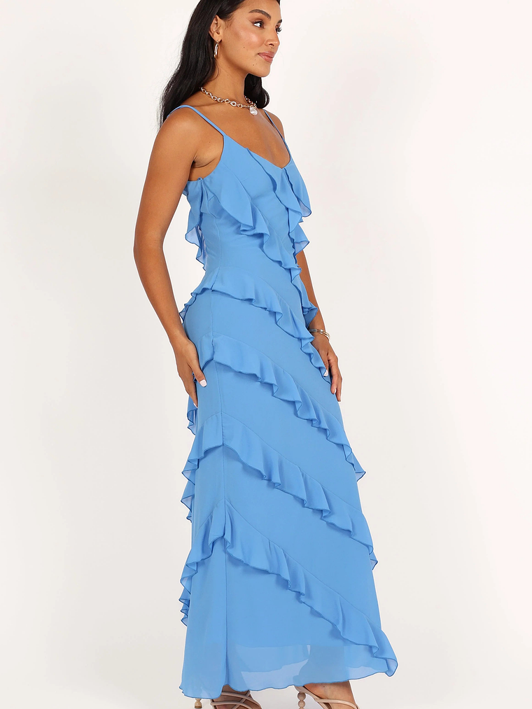 Ciao Ruffles Maxi Dress - Blue 7