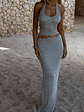 CARMEN MAXI DRESS SILVER - thumbnail 4