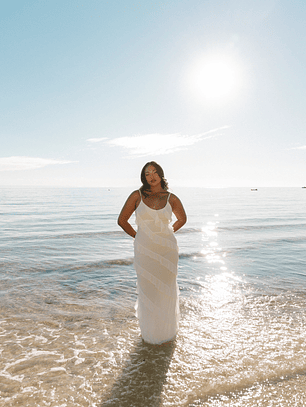 Ciao Ruffles Maxi Dress - Cloud White