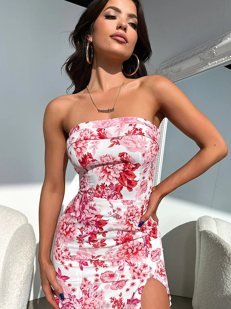 Charms Dress - Pink Floral 1