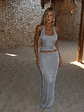 CARMEN MAXI DRESS SILVER - thumbnail 6