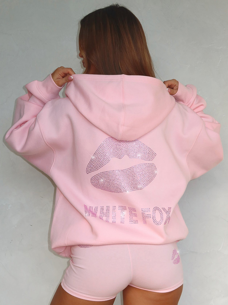 Celebrating Love Zip Front Hoodie Pink 1
