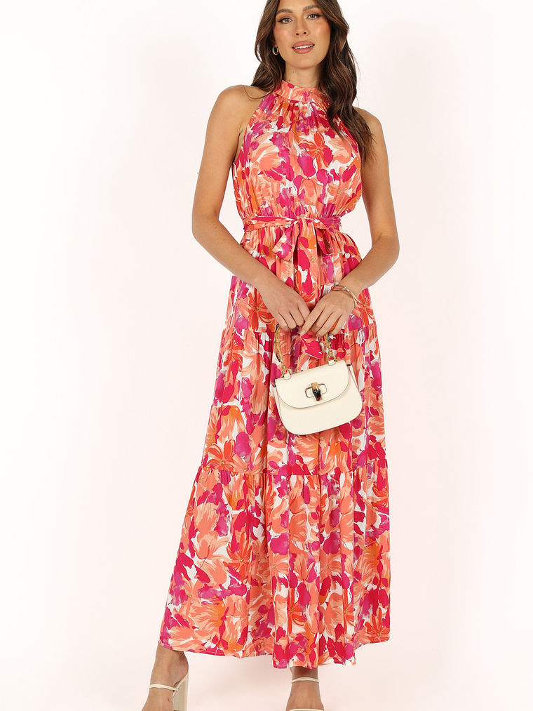 Caroline Maxi Dress - Red Orange 1