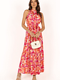 Caroline Maxi Dress - Red Orange - thumbnail 1