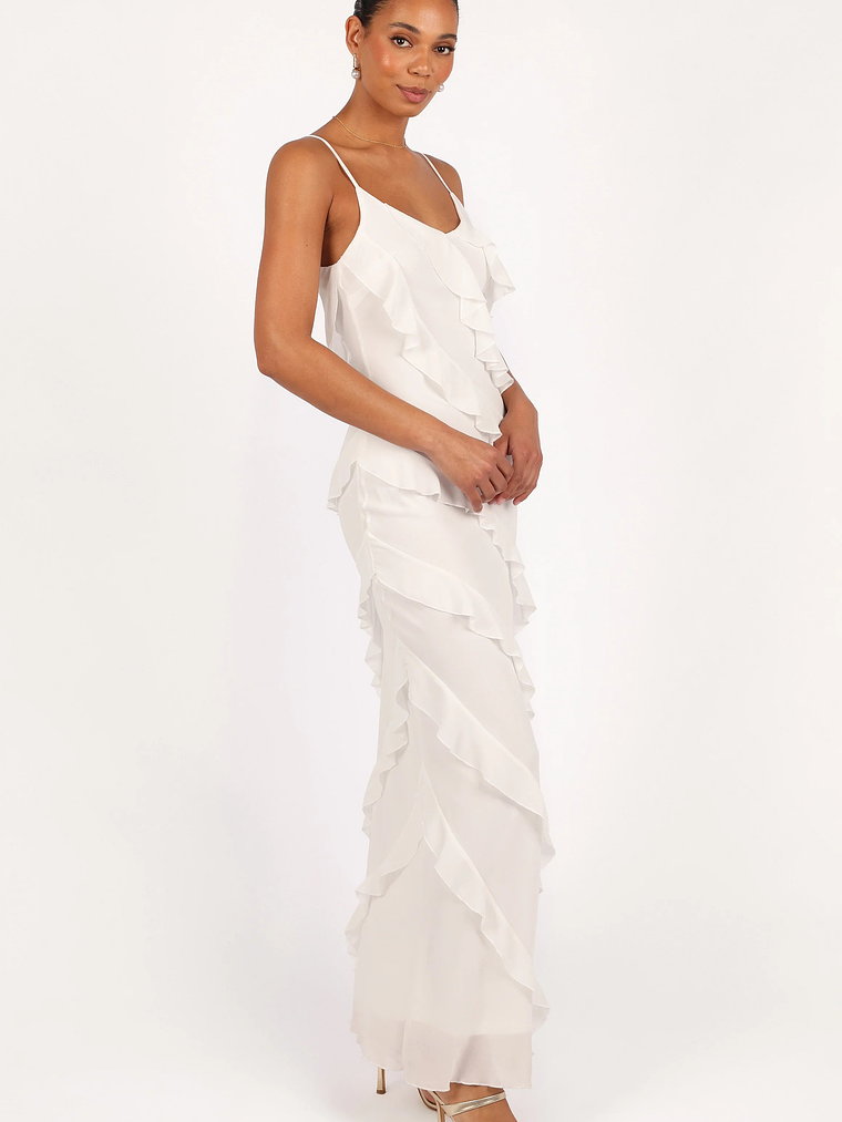 Ciao Ruffles Maxi Dress - Cloud White 7