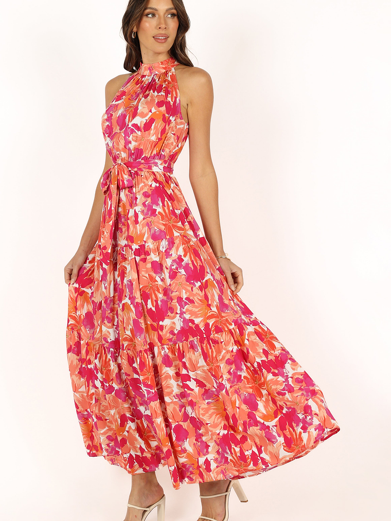 Caroline Maxi Dress - Red Orange 5