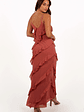Ciao Ruffles Maxi Dress - Rosewood - thumbnail 6