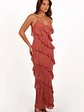Ciao Ruffles Maxi Dress - Rosewood - thumbnail 7