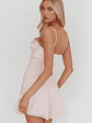 Dainty Frill Trim Mini Dress Pink - thumbnail 2
