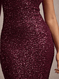 Cosmic | Berry Sequin Square-Neck Strappy Maxi Dress - thumbnail 6