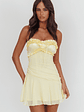 Dainty Frill Trim Mini Dress Yellow - thumbnail 1