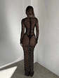 CIARAN LONG SLEEVE MAXI DRESS BLACK SPARKLE - thumbnail 3