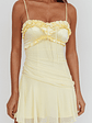 Dainty Frill Trim Mini Dress Yellow - thumbnail 3