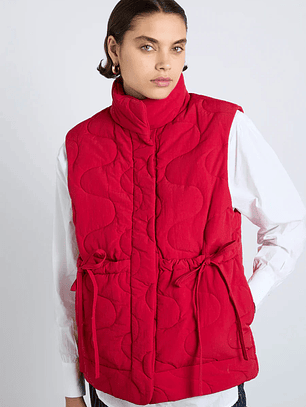 celeste gilet - chilli red