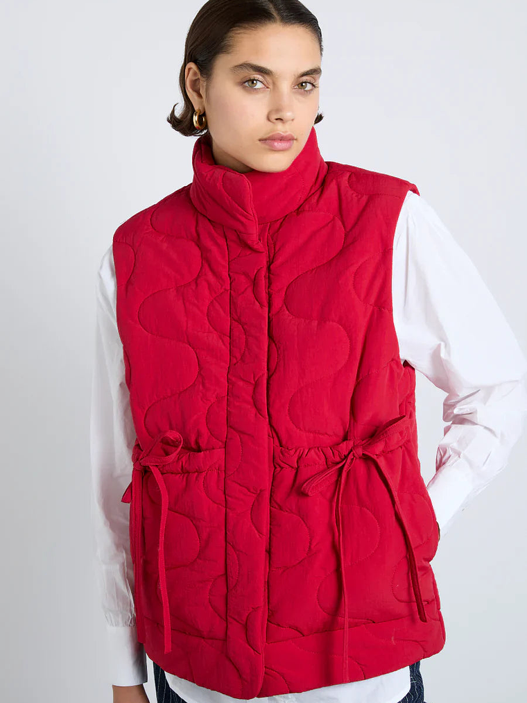 celeste gilet - chilli red 1