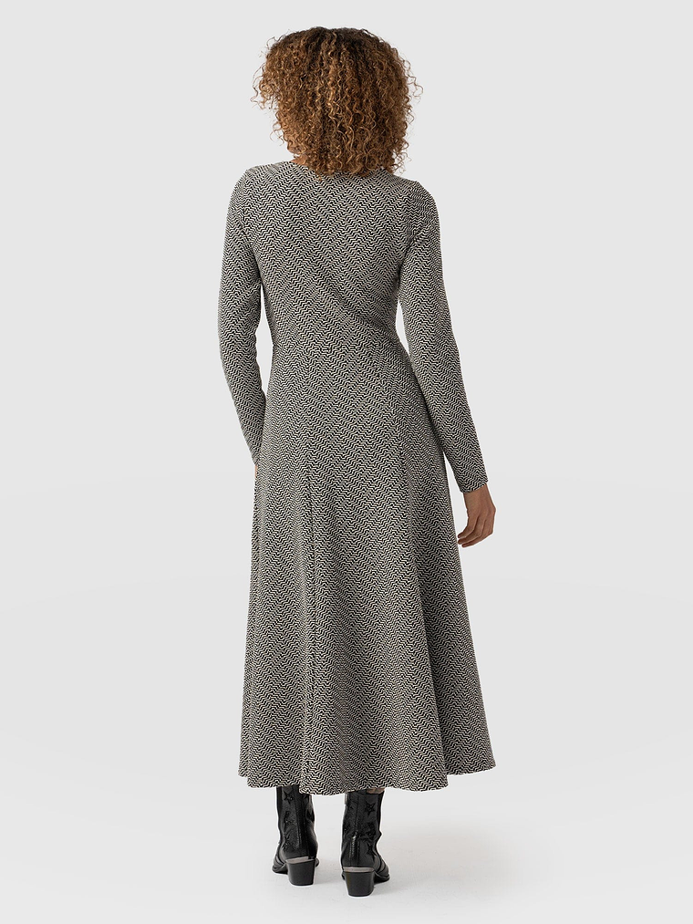 Darcey Flared Dress - Cream Lurex 5