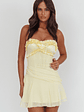 Dainty Frill Trim Mini Dress Yellow - thumbnail 5