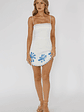 Carsyn Flower Embroidery Mini Dress White - thumbnail 3