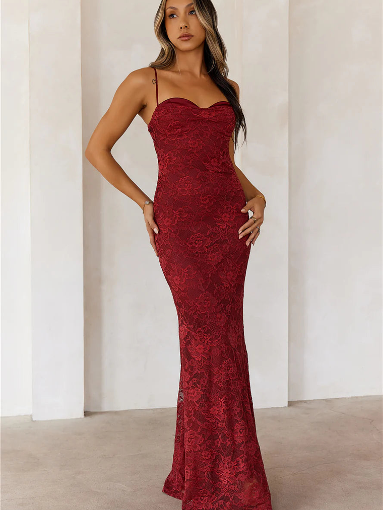 Chasing Midnight Lace Maxi Dress 1