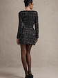 Contessa | Black Boucle Long-Sleeve Mini Dress - thumbnail 2