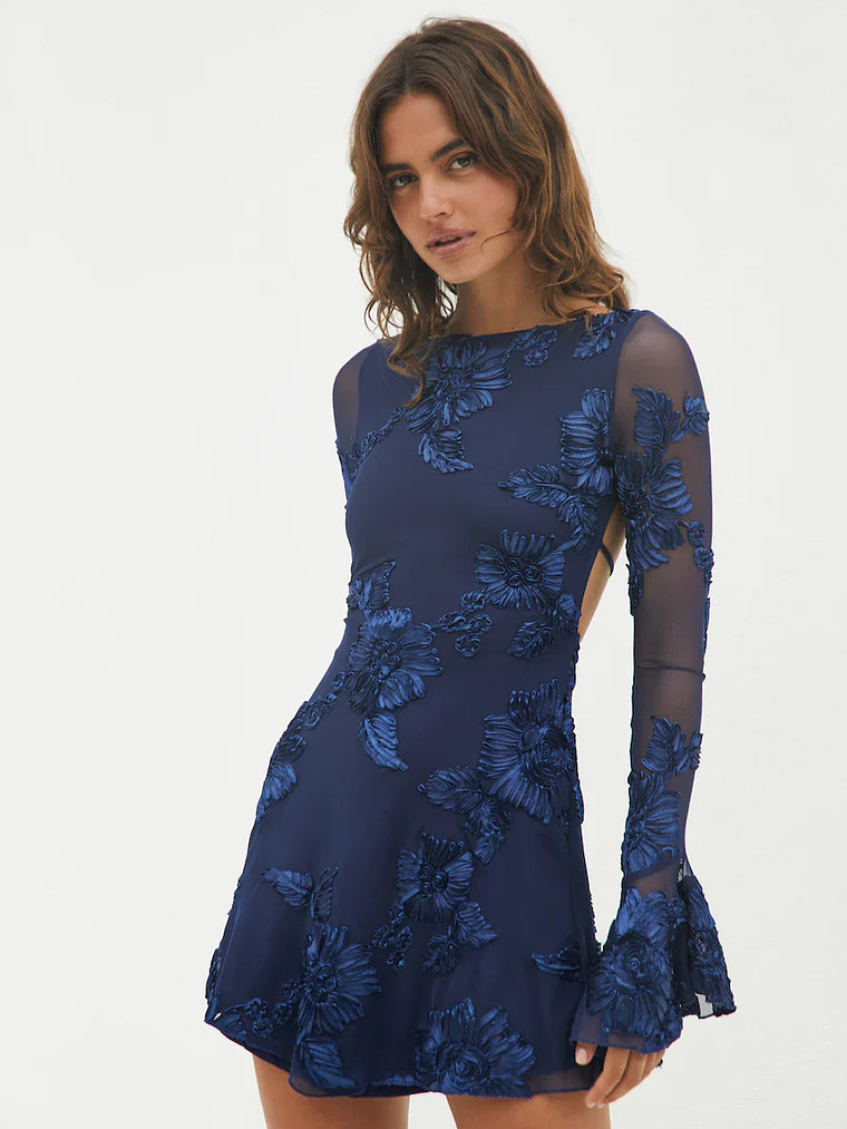 Celeste Mini Dress Navy 1