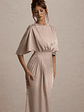 Cinder | Champagne Satin Gathered Maxi Dress - thumbnail 3
