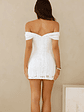 Dainty Number Off Shoulder Lace Mini Dress - thumbnail 6