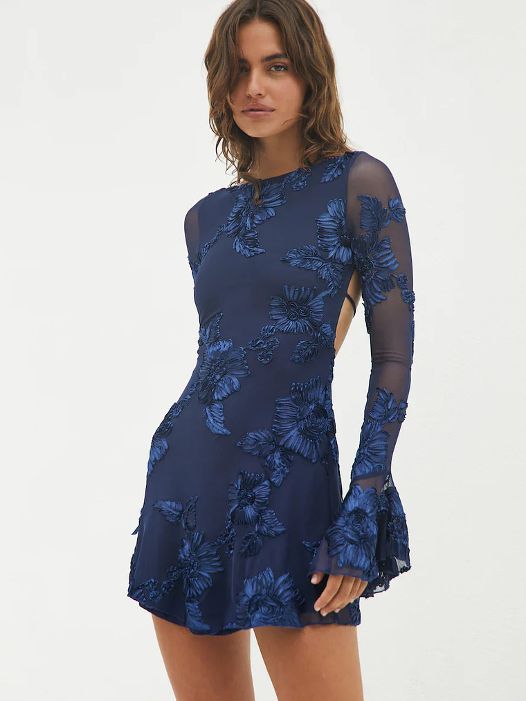 Celeste Mini Dress Navy 3