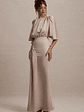 Cinder | Champagne Satin Gathered Maxi Dress - thumbnail 4