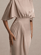 Cinder | Champagne Satin Gathered Maxi Dress - thumbnail 6