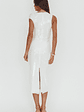 Country Club Asymmetric Neckline Midi Dress Sequin White - thumbnail 2