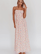 Daisy Day Basque Waist Maxi Dress Floral Blue - thumbnail 5