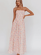 Daisy Day Basque Waist Maxi Dress Floral Blue - thumbnail 6