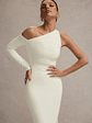 Contradiction | Cream One-Sleeve Asymmetric Maxi Dress - thumbnail 7