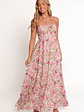 Cascade Halterneck Maxi Dress - Carmine Rose - thumbnail 1