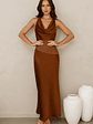 Celestial Spark Satin Maxi Dress - thumbnail 1