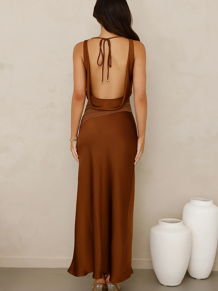 Celestial Spark Satin Maxi Dress 3