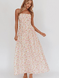 Daisy Day Basque Waist Maxi Dress Floral Pink - thumbnail 1
