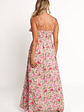 Cascade Halterneck Maxi Dress - Carmine Rose - thumbnail 4