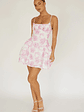 Courting Cami Strap Mini Dress Floral Pink - thumbnail 5