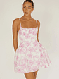 Courting Cami Strap Mini Dress Floral Pink - thumbnail 6